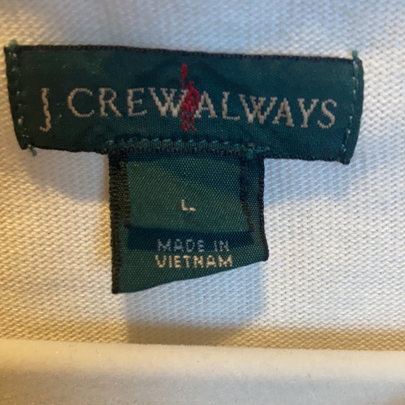 JCREW pullover cream and navy striped long sleeve size L NWOT - Picture 2 of 5